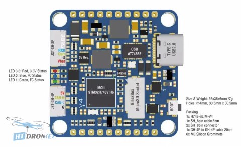 Pilotix H743-SLIM Flight Controller for FPV Drones & UAVs | STM32H743 MCU