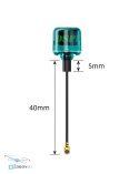 FlyFishRC Antenna FlyFishRC OSPREY 5.8G IPEX 40mm LHCP Cyan