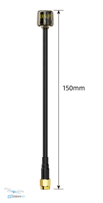 FlyFishRC Antenna FlyFishRC OSPREY 5.8G RPSMA Male 150mm LHCP Black