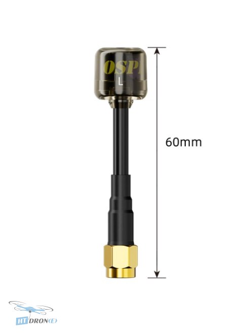 FlyFishRC Antenna FlyFishRC OSPREY 5.8G RPSMA Male 60mm LHCP Black