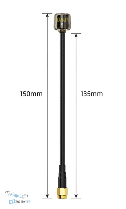 FlyFishRC Antenna FlyFishRC OSPREY 5.8G SMA Male 150mm RHCP Black