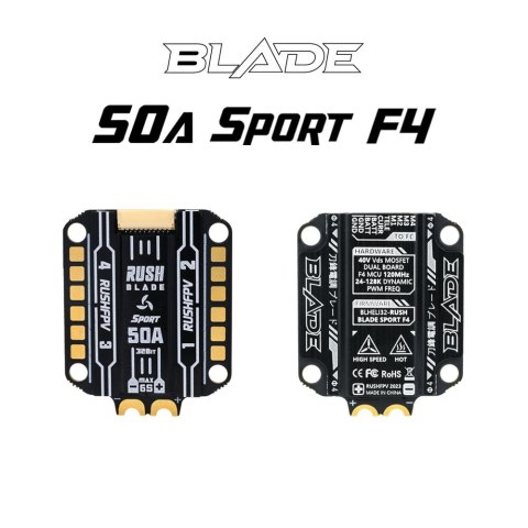ESC RushFPV RUSH Blade 50A Sport F4 3-6S 30x30 4 in1 ESC ESC RushFPV RUSH Blade 50A Sport F4 3-6S 30x30 4 in1 ESC