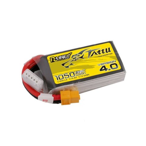 Battery Tattu R-Line 4.0 LiPo 4S 14.8V 1050mAh 130C XT60 Battery Tattu R-Line 4.0 LiPo 4S 14.8V 1050mAh 130C XT60