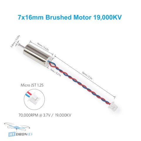 BETAFPV 7x16mm 19000KV Brushed motors 4pcs packaging - best deal at HTDRONE