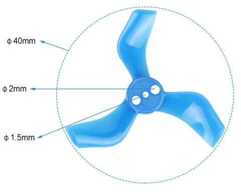 Propellers BETAFPV 40mm 3-blade (1.5mm Shaft Hole, 4pcs)