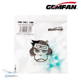 Gemfan 1208-3 blue propellers 31mm PC - detailed close-up view - buy at HTDRONE