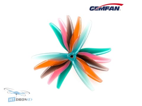 Gemfan Hurricane MCK 51466-3 V2 PC Durable różowe śmigła FPV widok 3/4 sklep HTDRONE
