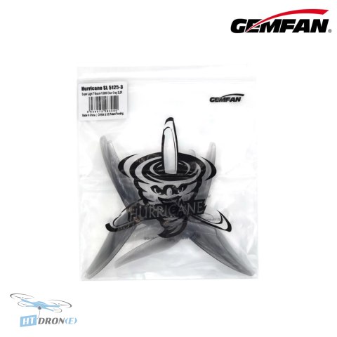 Górny widok śmigła Gemfan Super Light 5125-3 PC T mount - jakość PC
