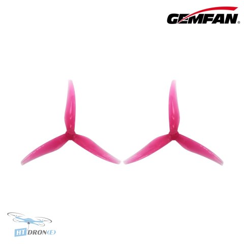 Gemfan Super Light 5125-3 Pink śmigła FPV T-mount 1.5mm tył widok HTDRONE