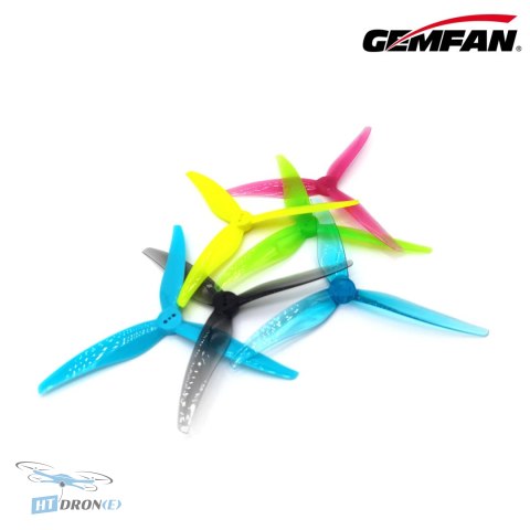 Gemfan Super Light 5125-3 Yellow śmigła FPV opakowanie zestaw CW CCW