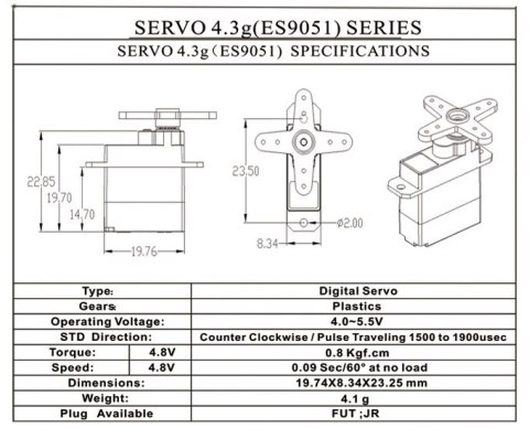 Servo Emax ES9051