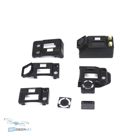 SKYZONE SteadyView X FPV receiver IPS rear view of connectors and ports detailed look