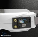 SKYZONE SteadyView X FPV receiver IPS closeup of packaging accessories