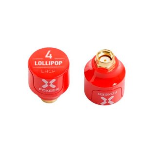 Antenna Foxeer Lollipop 4 Stubby LHCP RPSMA Red (2pcs)
