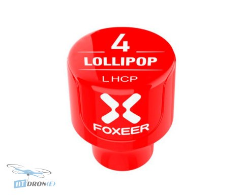 Złącze RPSMA anteny Foxeer Lollipop 4 Stubby LHCP czerwonej detal widok z tyłu