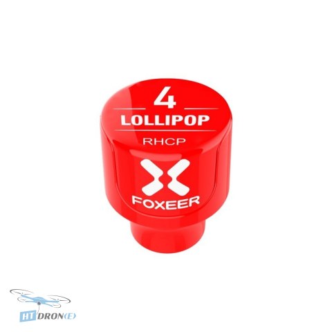 Foxeer Lollipop 4 Stubby RHCP SMA czerwona antena FPV widok z boku cena w HTDRONE