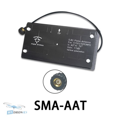 Antena kierunkowa Maple Wireless 17dB SMA-AAT do gogli FPV - główny widok
