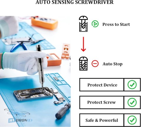 SEQURE SQ-ES126 electric screwdriver packaging box contents view