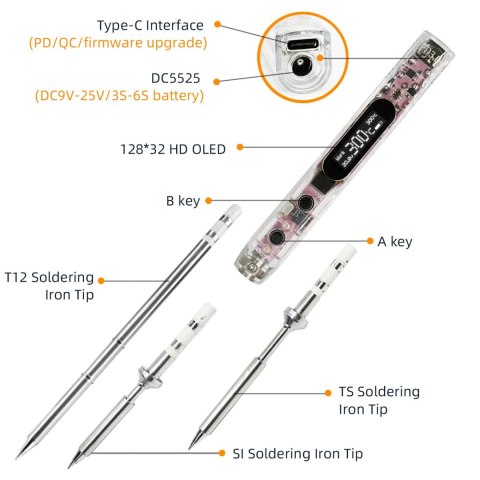Pro Max Kit SEQURE SI012 Soldering Iron with T12-B2 tip