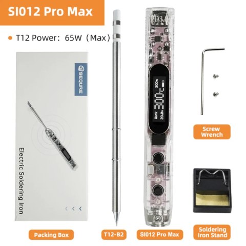 Pro Max Soldering SEQURE SI012 with T12-B2 tip