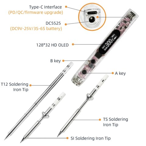 Pro Max Soldering SEQURE SI012 with T12-B2 tip