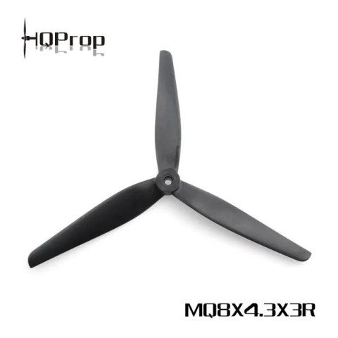 Propellers HQProp MacroQuad 8X4.3X3R 3-blade 8" Black (1CW)
