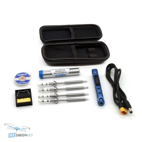 SEQURE Mini SQ-001 Kit Plus Tech grey soldering iron rear view - connectors and details, buy at HTDRONE