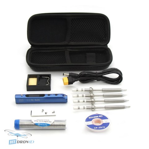SEQURE Mini SQ-001 Kit Plus Tech grey soldering iron top view - control panel details, best shop HTDRONE