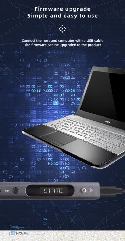 Górny widok lutownicy SEQURE SQ-001 Tech grey detale obudowy kup online