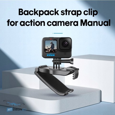 STARTRC Strengthen Backpack Strap Clip do kamer sportowych widok z boku uchwyt mocowanie sklep HTDRONE