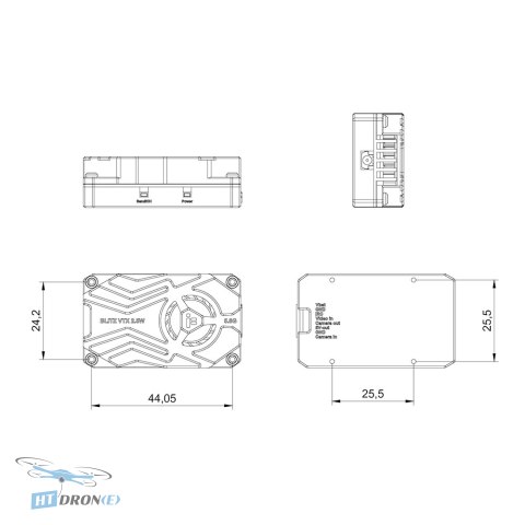 IFlight BLITZ Whoop 5.8G 2.5W VTX connection diagram HTDRONE