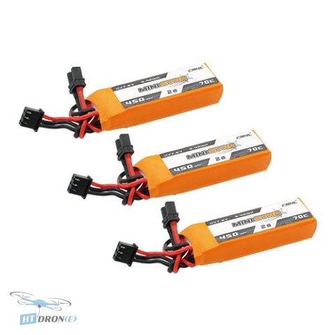 CNHL LiPo 2S 7.6V 450mAh 70C XT30 battery 3-pack packaging buy HTDRONE