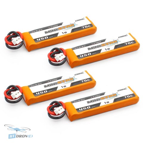 Opakowanie baterii CNHL MiniStar HV 450mAh 70C PH2.0 - zestaw 4 sztuk