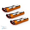 Opakowanie zbiorcze 3 sztuk baterii CNHL MiniStar HV Lipo 550mAh 70C - zestaw do drona FPV
