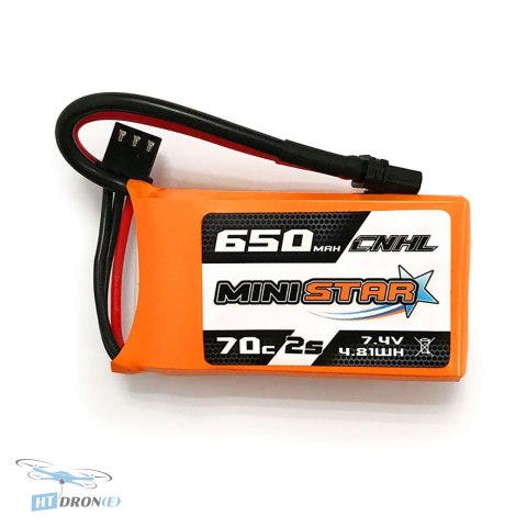 Bateria CNHL MiniStar Lipo 2S 7.4V 650mAh 70C złączem XT30U w opakowaniu sklepu