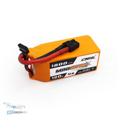 CNHL MiniStar Lipo 4S 1800mAh 120C вид збоку високоякісна батарея для FPV дрона ціна HTDRONE
