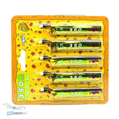 CNHL Pizza Series Lipo 1S 350mAh 75C BT2.0 5pcs pack best battery for drone shop
