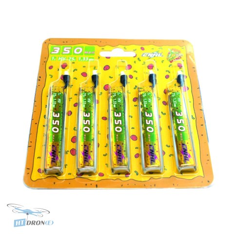 5pcs CNHL Pizza Lipo 1S 350mAh 75C BT2.0 battery pack packaging shop HTDRONE