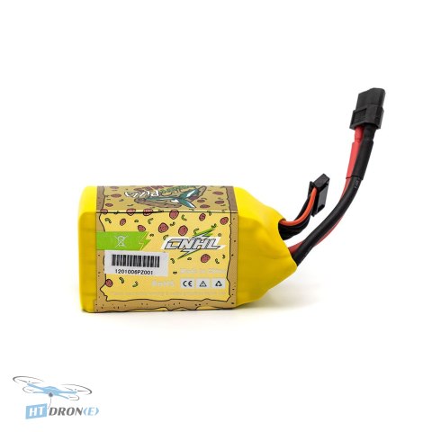XT60 connector CNHL Pizza Series Lipo 6S 1200mAh 100C battery detail view HTDRONE