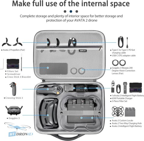 STARTRC bag for DJI Avata 2 side view shop HTDRONE drone accessories