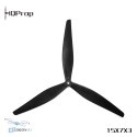 Three-quarter view of HQProp 15X7X3 15 inch black propeller price HTDRONE