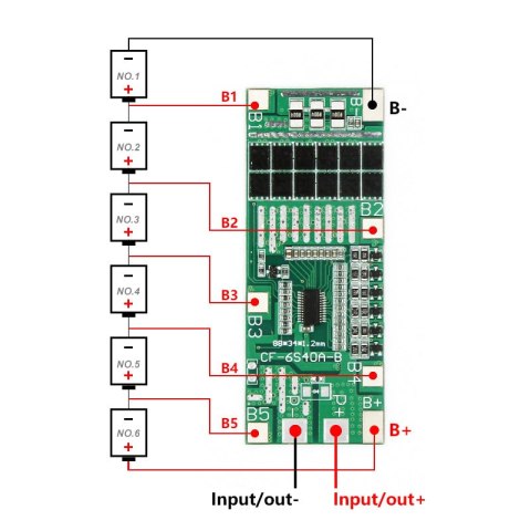 Protection board SEQURE 40A for 6S 4000mah 21700