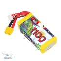 Górny widok baterii GNB GAONENG 1100mAh 4S 15.2V 160C HV z oznaczeniami HTDRONE