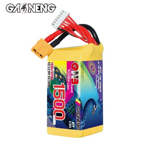 Battery GNB GAONENG 1500mah 6S1P 22.8V HV 160C XH-JST 7P XT60