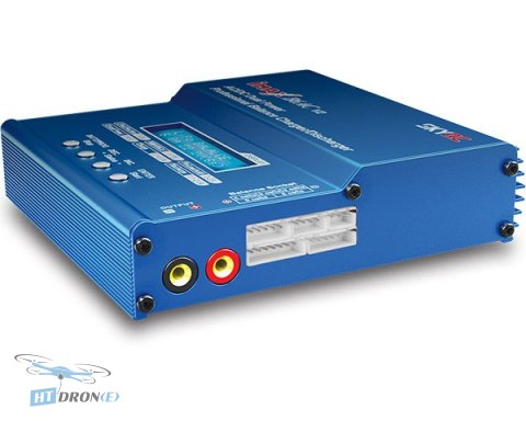 Top view of SkyRC B6AC v2 50W charger, showing case and button details