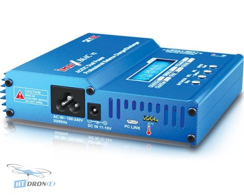 Accessories for SkyRC B6AC v2 50W charger, including cables and adapters