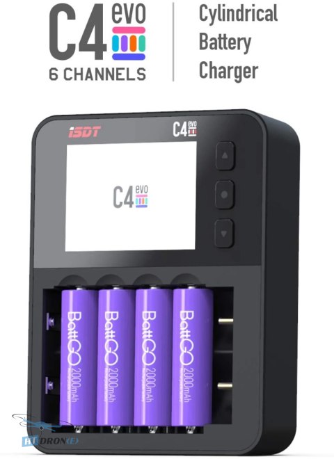 ISDT C4 EVO 36W Smart Charger 3-quarter view shop HTDRONE