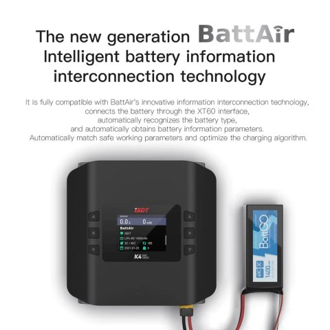 Charger ISDT K4 DC 600Wx2 AC 400W Dual-Channel Smart