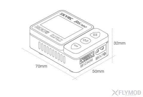 Charger SkyRC B6neo Smart (black+grey) DC 200W PD 80W