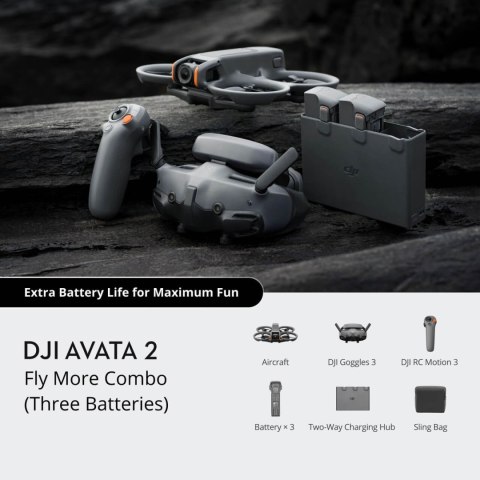 Drone DJI Avata 2 Fly More Combo (3 Battery)